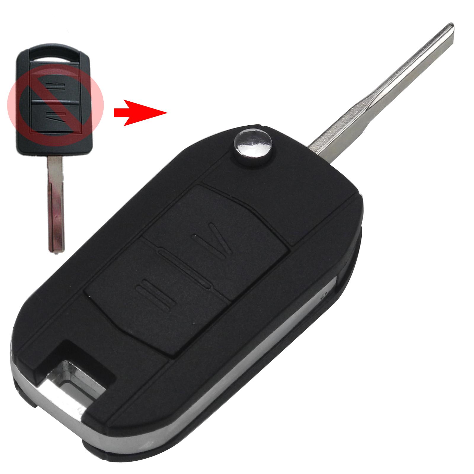 

jingyuqin Дистанционный складной чехол для автомобильного ключа Flid для Opel Vauxhall Corsa Combo Meriva 2 кнопки + лезвие HU43 (79) хань синий