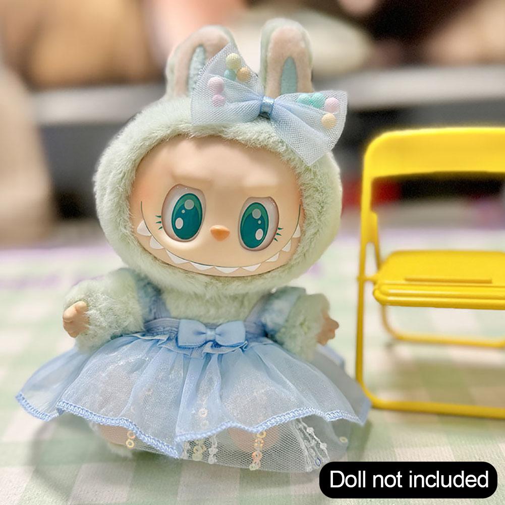 For 17cm Labubu Doll Clothes Fashion Clothes Hoodies Doll Clothes Hoodies Dolls Accessories Cute Decoration Little Cloths