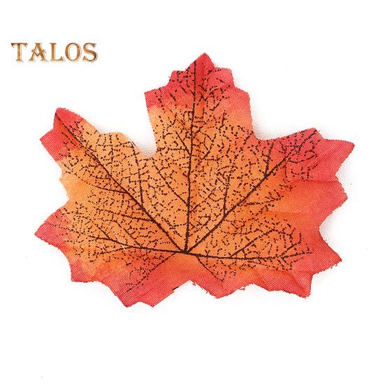 

50 шт. искусственный кленовый лист реалистичная ткань осенние листья для дома и улицы Хэллоуин осень урожай День благодарения фестиваль свадебное украшение вечеринка оранжевый/красный