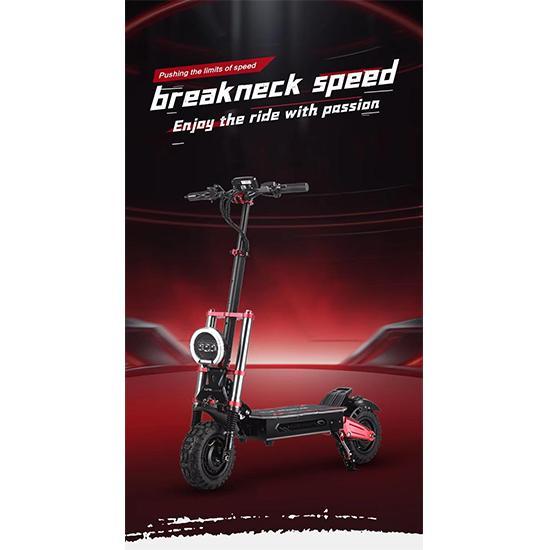 E-Scooter BOYUEDA S5 Elektroroller 6000W Motor 60V38AH Akku 120KM Reichweite 85KM/H Geschwindigkeit NFC Smart App RGB-Lichter Offroad E-Scooter