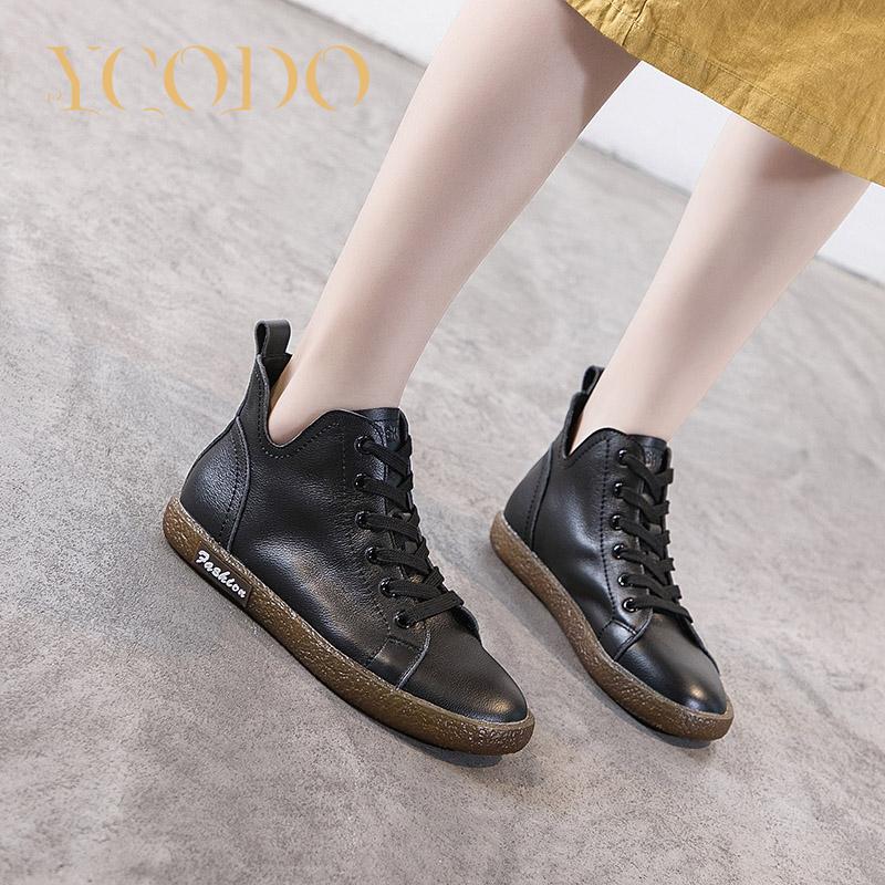 Жіночі весняно-осінні шкіряні туфлі з яловичого сухожилля, м’яка підошва, високі туфлі, маленькі білі туфлі на плоскому підошві, повсякденне студентське взуття для дівчат