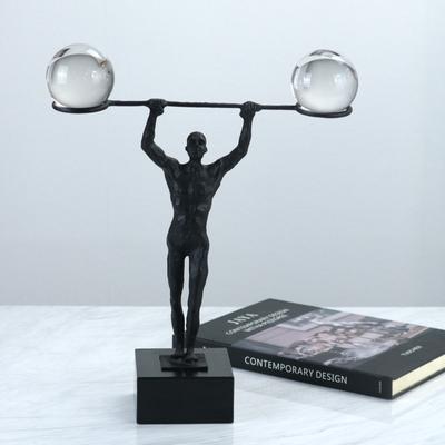 Nordic Simple Modern Iron Sports Figure Sculpture Living Room Light Luxury Soft Decoration Sample Room Decoration