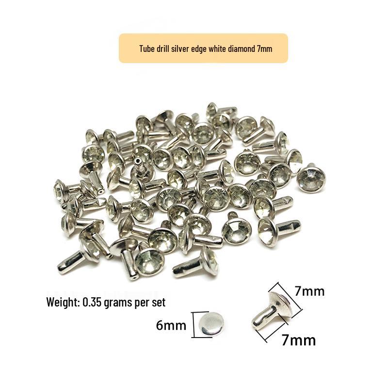 Spot Sale: Multi-Faceted Rivet with Rhinestones for Clothing, Bags, and Accessories - Pointed Bottom Glass Crystal Decor