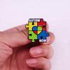 Rainbow Puzzle Autism Mom Brooch
