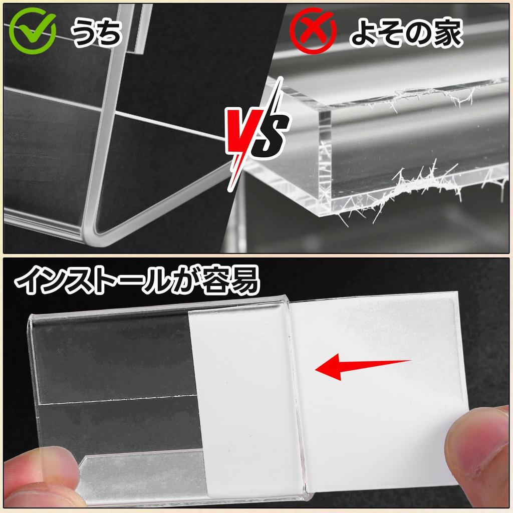 NUOLUX Pop Stand Acrylic Stand of Card Holder Business Card Size Price Card Holder Sign Stand Price Tag Tabletop Stand Promotional Item Display