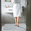 Memory Foam Striped Solid Color Floor Mat Bathroom Non-Slip Absorbent Mat Bathroom Toilet Foot Mat