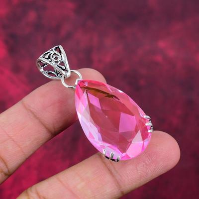 Pink Kunzite Pendant, 925 Solid Sterling Silver Gemstone Jewelry, Handmade Pendant, For Women Gift