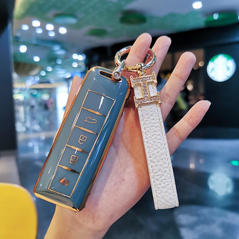 New TPU Car Key Case Cover Protect Shell Bag For Great Wall GWM WEY Coffee01 Coffee02 WEY-X WEY-S WEY-GT VV7 GT Auto Accessories