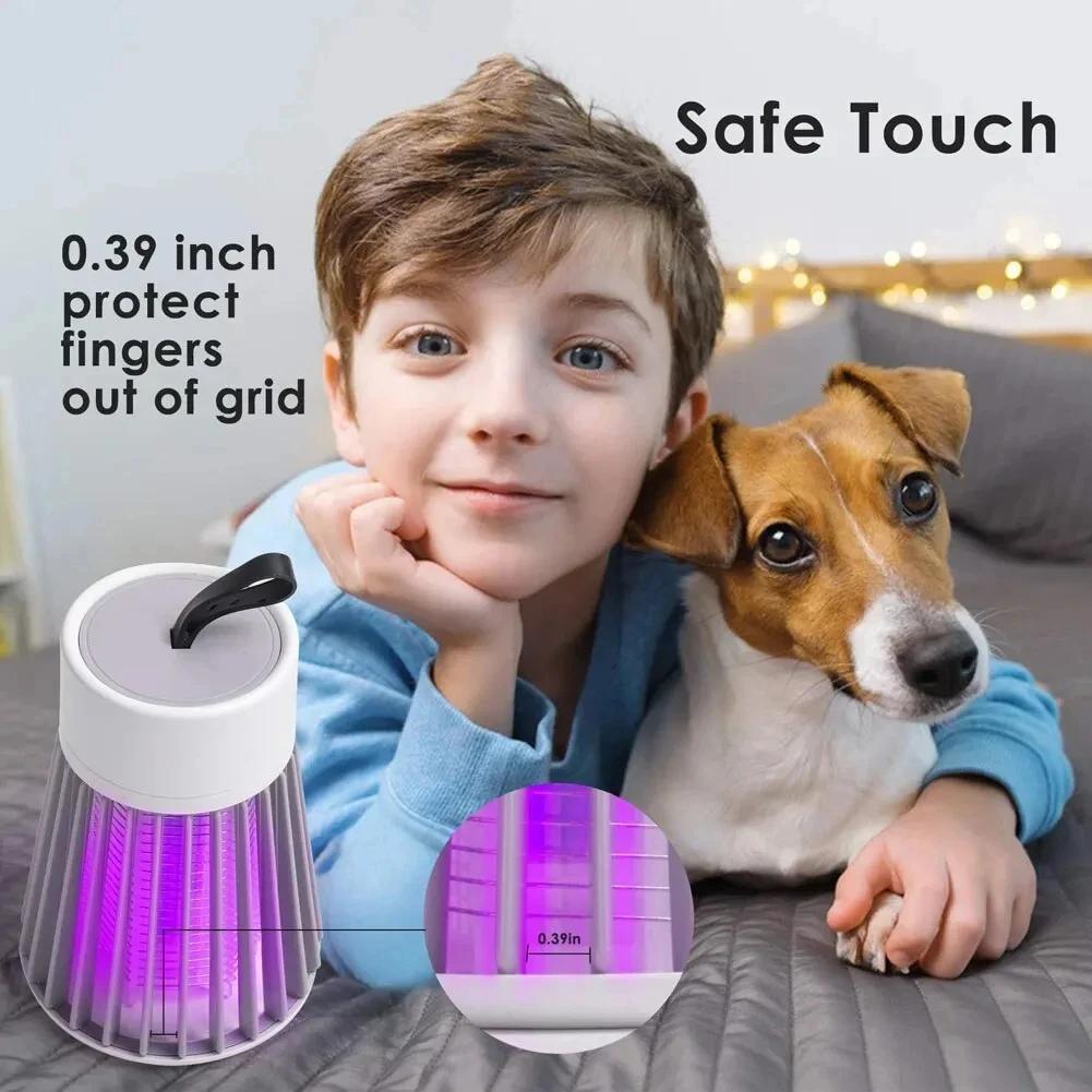 UV-Licht Elektrischer Mückenvernichter Insektenvernichter Wasserdicht Insektenfalle Tragbar für Schlafzimmer Terrasse Camping Outdoor Schädlingsbekämpfung