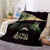 L-Lord of the Rings Movie Print Flannel Blanket Soft Warm Throw For Sofa Bedroom Home Decor Fantasy Film Fan Birthday Present