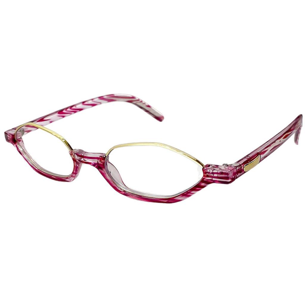 New cat's eye half-frame fashion glasses retro literary trend women's European and American versatile small frame metal flat mirror