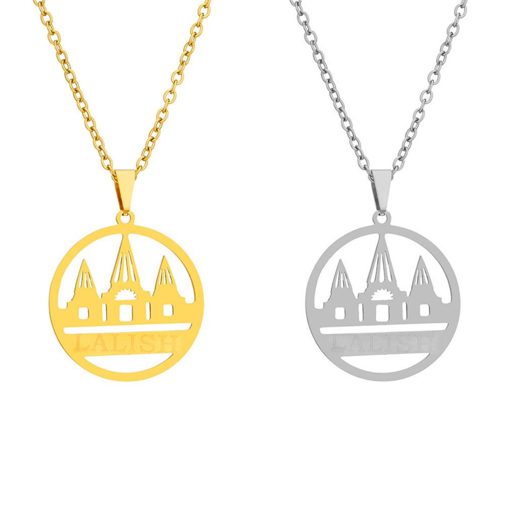 Stainless Steel Necklace Unisex Solid Color Ethnic Electroplated Geometric Choker Jewelry Pendant Birthday Gift