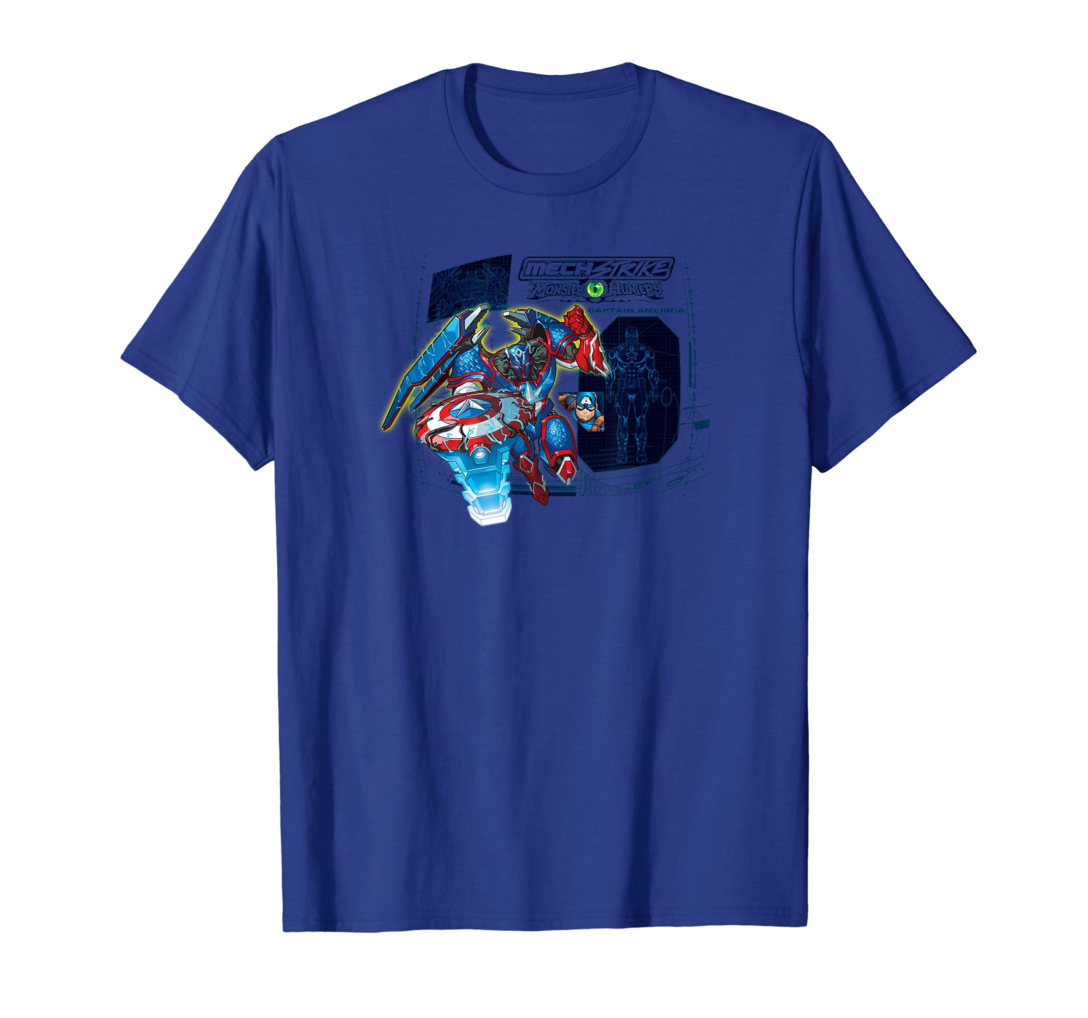 

Marvel: Mech Strike Captain America Monster Hunter Body Scan T-Shirt