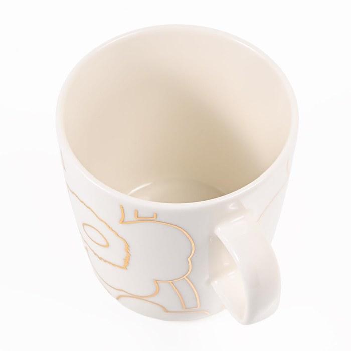 [Marimekko] Mug, 400ml, Piltto Unikko White Gold 75636 White Gold, Diameter 9cm, Height 10cm