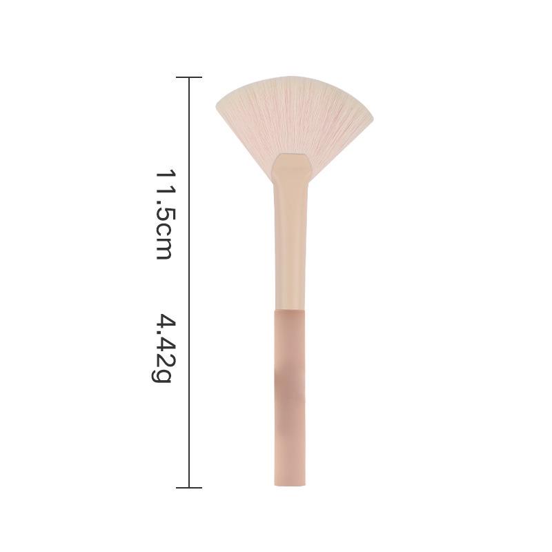 10-Piece Peach Makeup Brush Set: Loose Powder, Stippling, Eyeshadow, Blending, Concealer, Contour Brushes