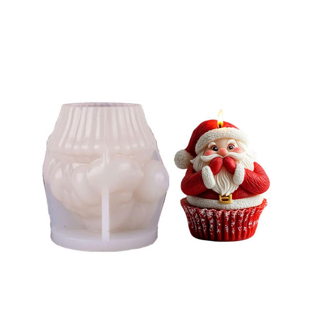 Santa Claus Candle Molds Castings Molds Christmas Silicone Moulds Epoxy Resin Molds Elks Molds Plasters Molds
