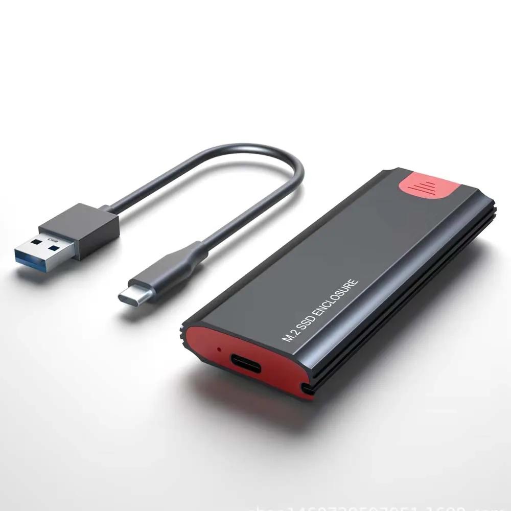 10Gbp M2 SSD Case NVMe SATA Dual Protocol SSD Enclosure Adapter M.2 to USB Type C 3.1 Gen 2 Portable NVME External Enclosure SSD Box PC Accessories