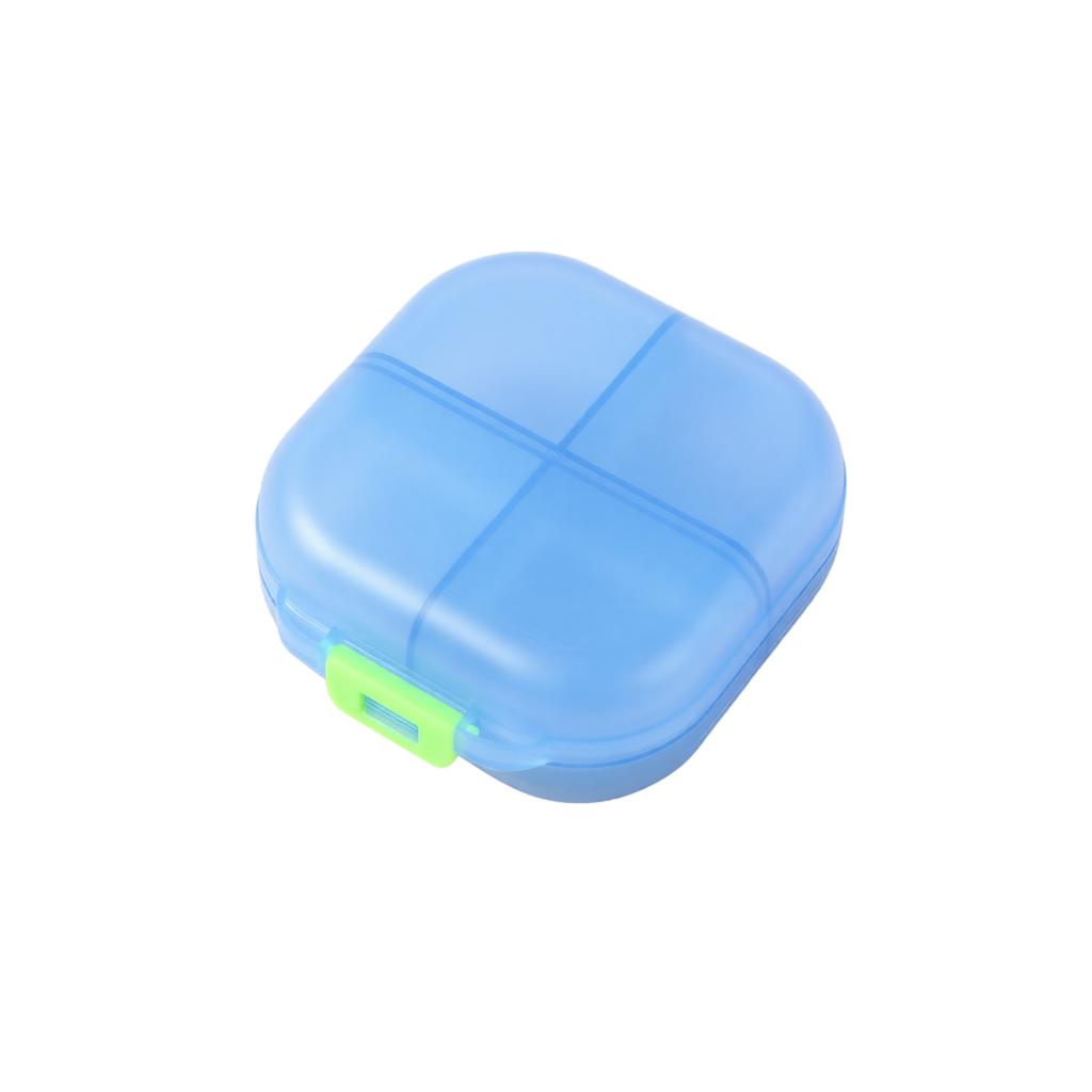 Portable Double Layer 8 Compartment Mini Pill Box Organizer Travel Medicine Storage Case for Daily Use Home Office School