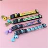 Adjustable Cat Collar With Tassels And Bells Embellished Pet Collar Colorful Plaid Jacquard Pattern For Cat And Dog Collars Decor