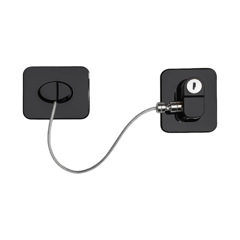 

Сучасний чорний квадратний замок безпеки на двері для дітей, замок безпеки на шафу, замок на дверцята холодильника для безпеки дітей, легке встановлення