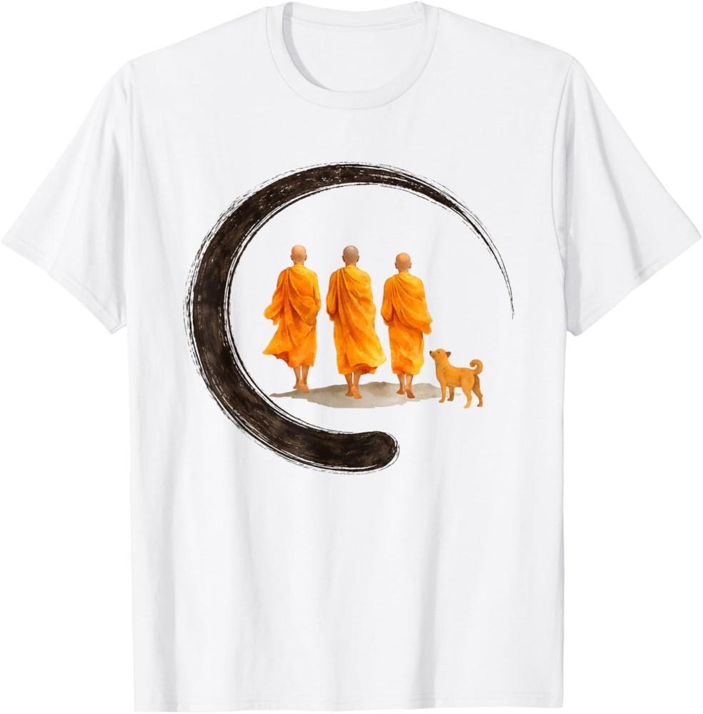 

Peace Walking Monks Minimalist Zen Art TShirt Unisex T-Shirt L