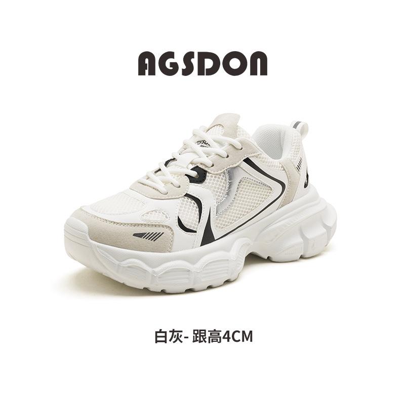 Augustine Platform Dad Shoes Women 2025 New Summer Mesh Student Running Sports Shoes Lightweight Casual Shoes