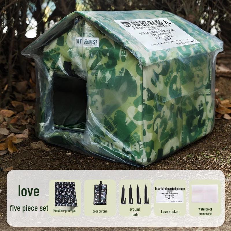Fully Enclosed Waterproof Pet Nest for Dogs & Cats - Autumn/Winter
