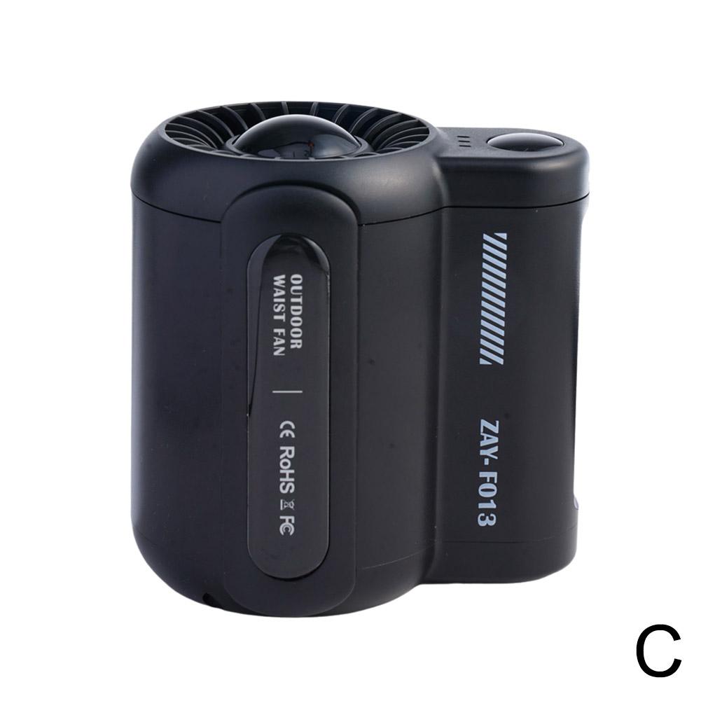 Portable Waist Hanging Fan 3 Speeds Strong Airflow Wearable Clip Fan Rechargeable Personal Cool Fan Under Shirt for Outdoor Work