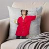 CCristin Milioti Cushion Cover Pillowcase Antidustmite Invisible Zipper Short Plush Sofa Cushion