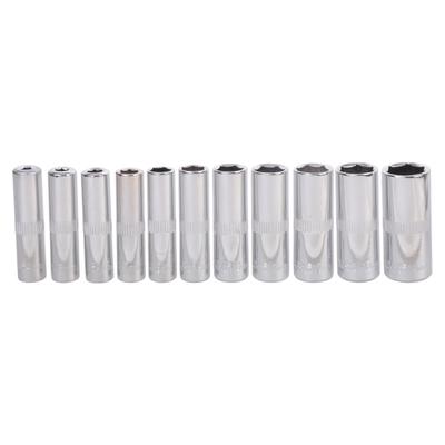 11Pcs Socket Adapter Hex Socket Wrench Heads Ratchet Tool 4-14mm For Driver Socket Wrenches Hexagonal Long Sleeve