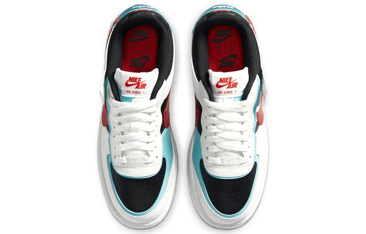 Nike Air Force 1 Low Shadow Bleached Aqua Chile Red Women's DA4291-100