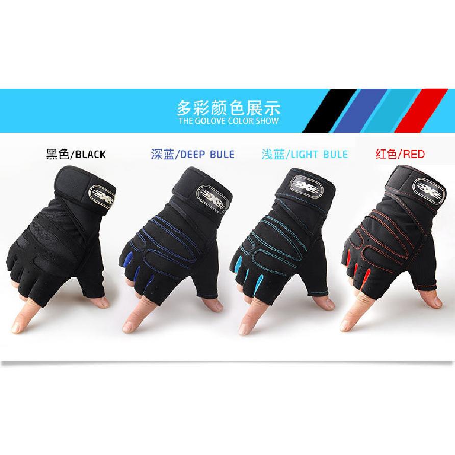 Weightlifting half-finger gloves, men's sports and fitness gear, outdoor cycling, non-slip wrist guards, breathable gloves, wristbands, dumbbells