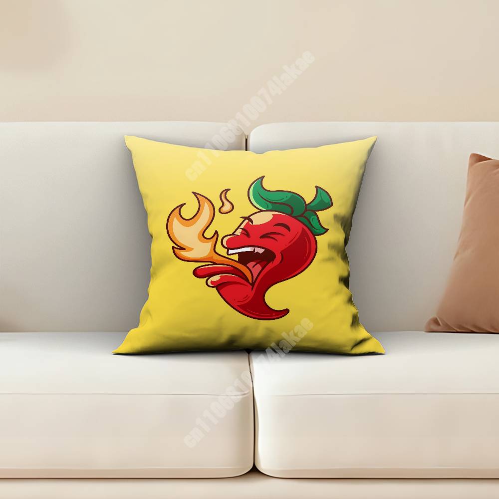 Hot Chili Spicy Pepper Sofa Couch Pillow Cover Cushion Case Home Bedroom Decoration