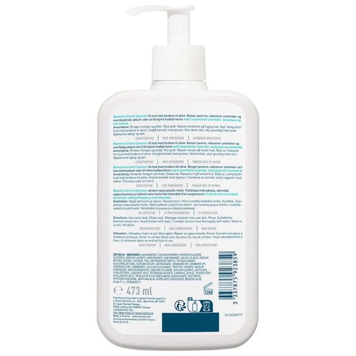 CeraVe Anti-Blemish Foaming Gel Acne-Prone Skin 473 Ml