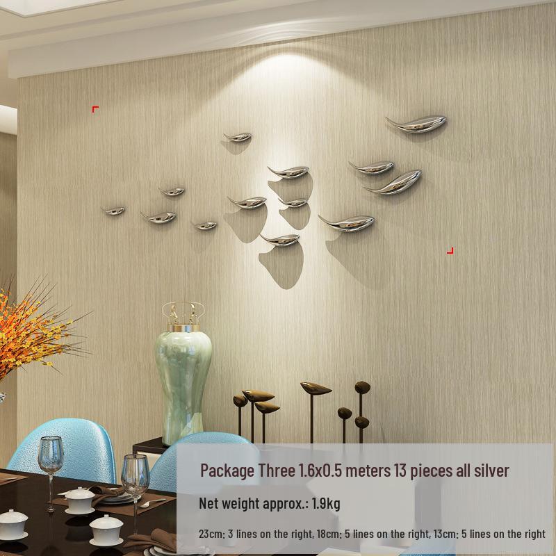 Electroplated Fish Resin Wall Hanging for Indoor Living Room