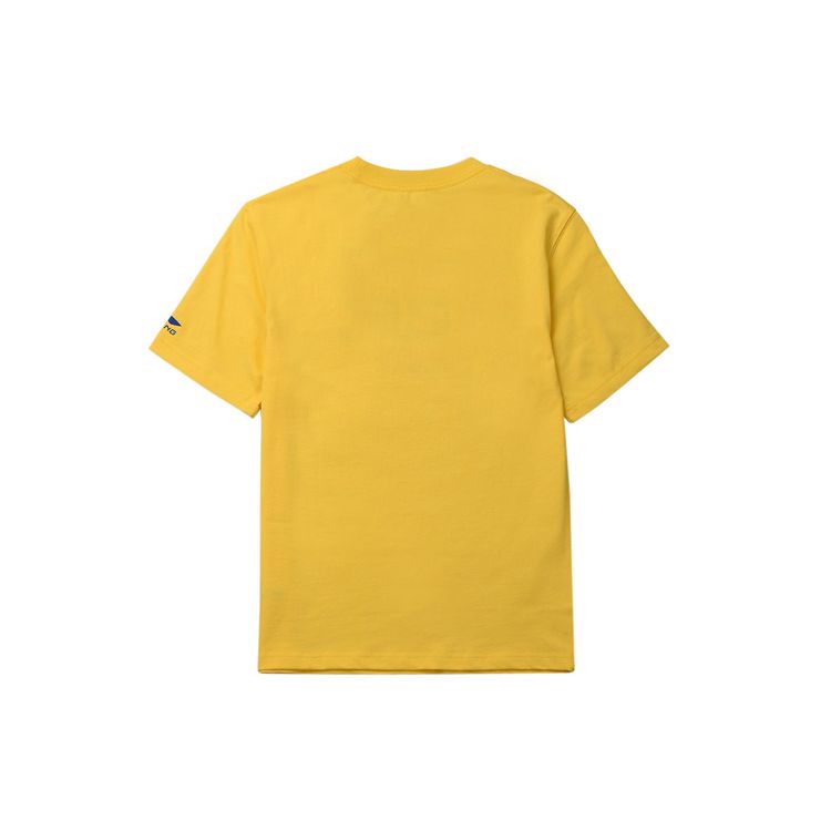 Li-Ning Lining SS20 Paris Fashion Week Series Embroidered Short Sleeve T-Shirt Men Tops Yellow AHSQ271-3
