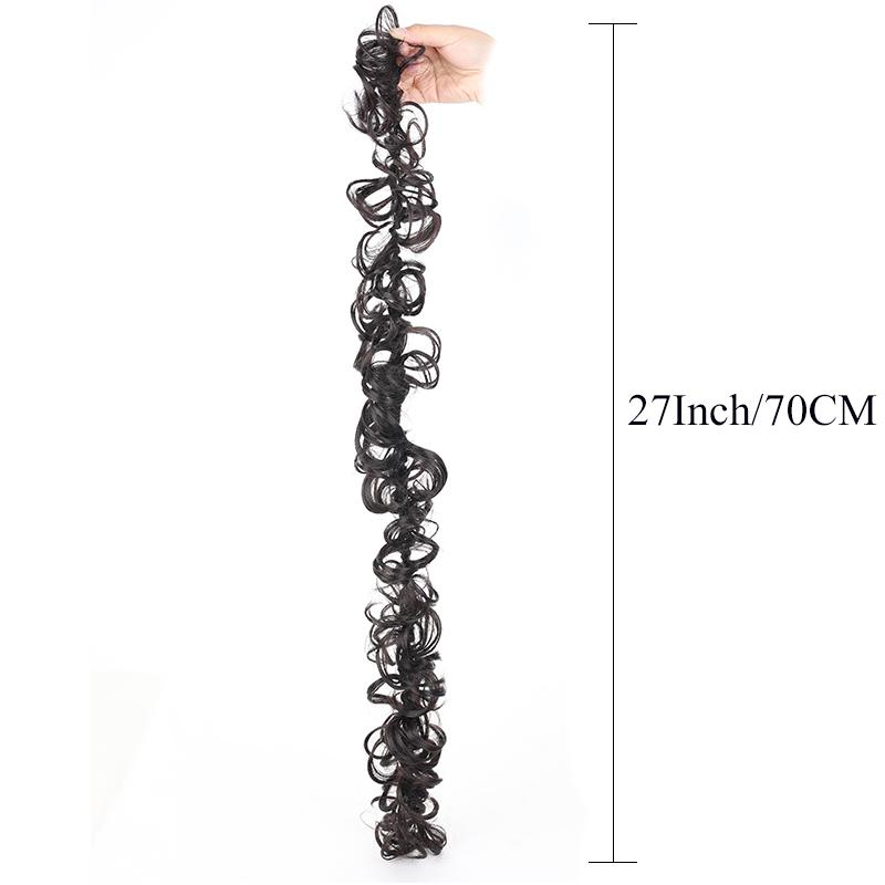 Messy Bun Scrunchie Hair Wrap Fluffy Pony Tail Curly Touseld nScrunchy Updo Donut Chignons für Frauen