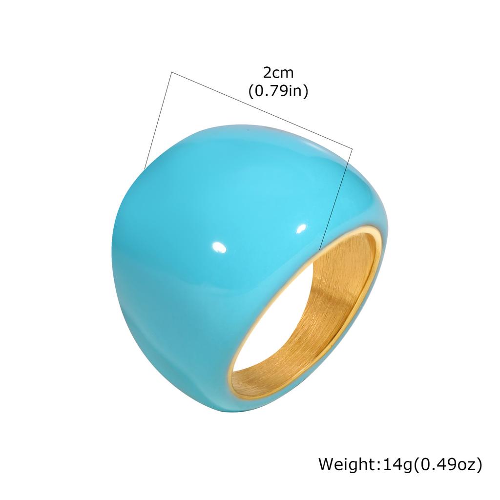 Onregelmatige Geometrische Kleurrijke Emaille Ring voor Vrouwen Gepersonaliseerde Roestvrijstalen Ring Hoge Kwaliteit Creatieve Vinger Sieraden