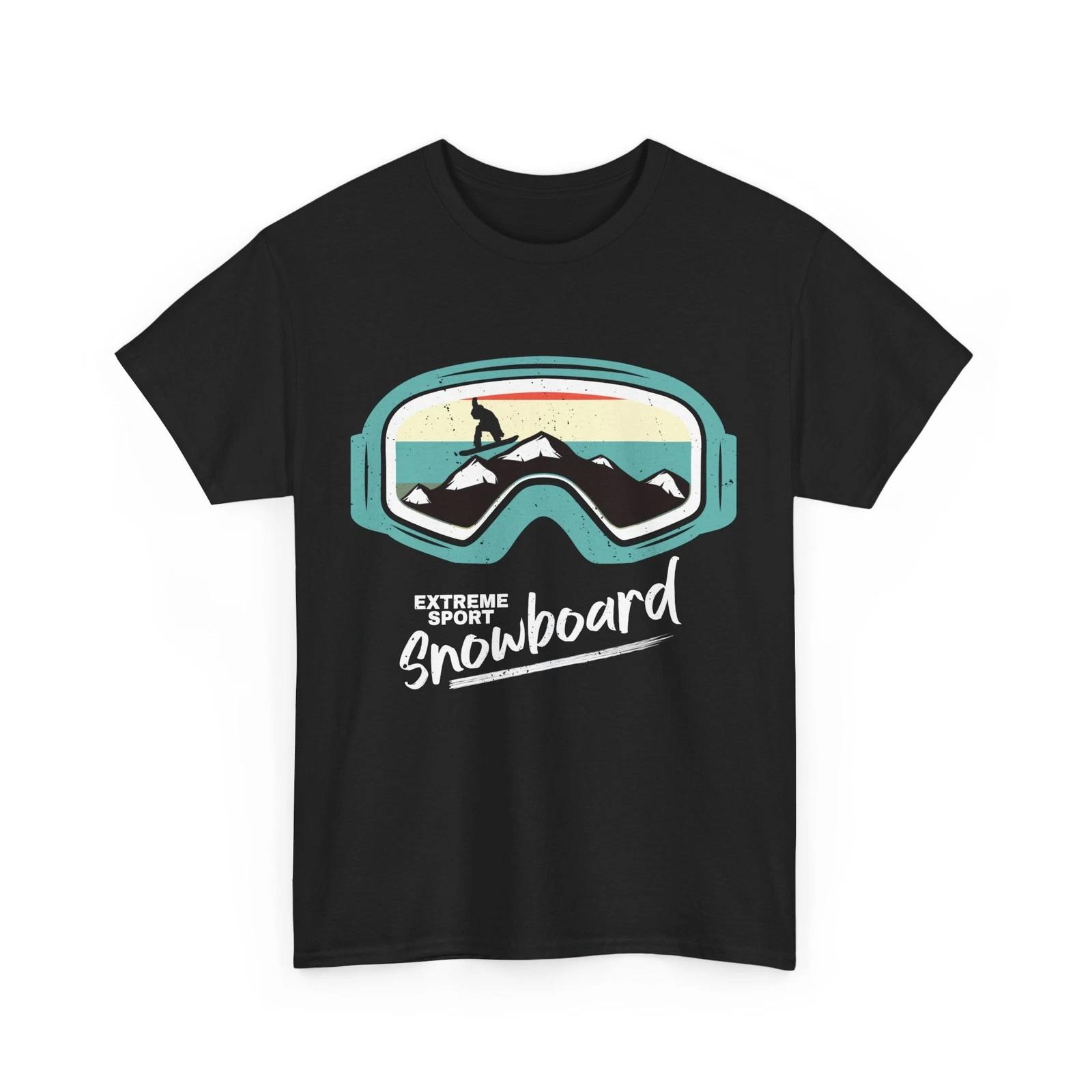 Snowboarding Shirt, Snowboard Goggles T-shirt, Snowboarding Winters Sports Shirt S