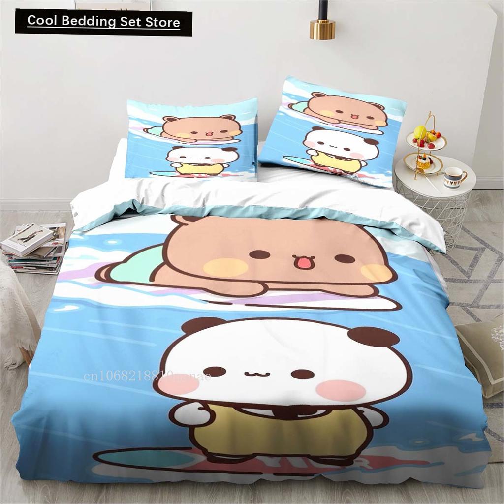 Cute Bubu and Dudu Cartoon Print All Season Twin Bedding Set 2/3 Piece Comforter Set Bed Duvet Cover Double King Comforter Cover