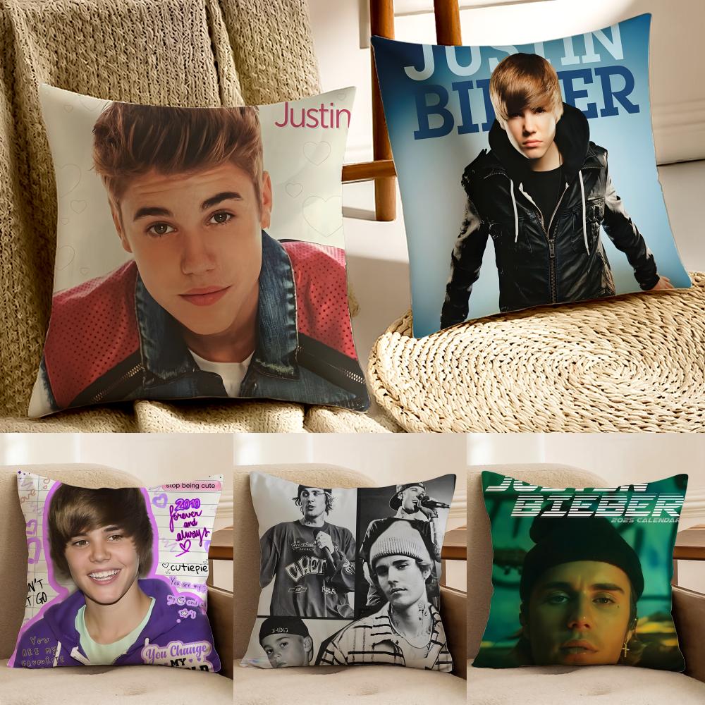Copricuscino singer pop JJustin BBieber federa antiacaro decoro divano soggiorno cuscino stanza