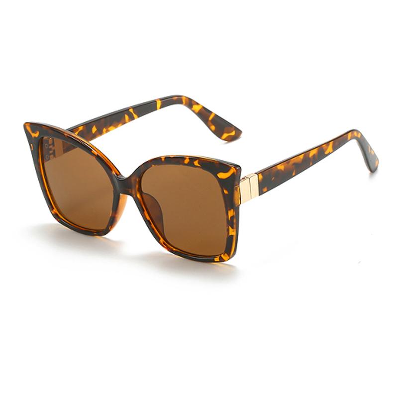 New Cat Eye High-End Sunglasses Slimming Trend Fashion Leopard Print Sunglasses Uv Protection 23035