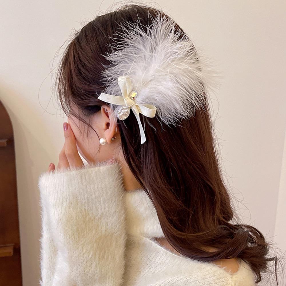Photo Props Hair Barrettes Feather Hair Clip Korean Style Hairpin Hair Accessories Female Barrettes