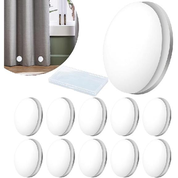 SPOKKI 10 Pcs Magnetic Curtain Weights Drapery Weights, Heavy Duty Curtain Weights Bottom No Sew - Outdoor Curtain Liner Magnets for Tablecloth, белый