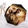 1pc Lord of the Rings Two Towers Automatic Folding Umbrella - Compact 8-Rib Design, Durable Plastic & Iron1125L