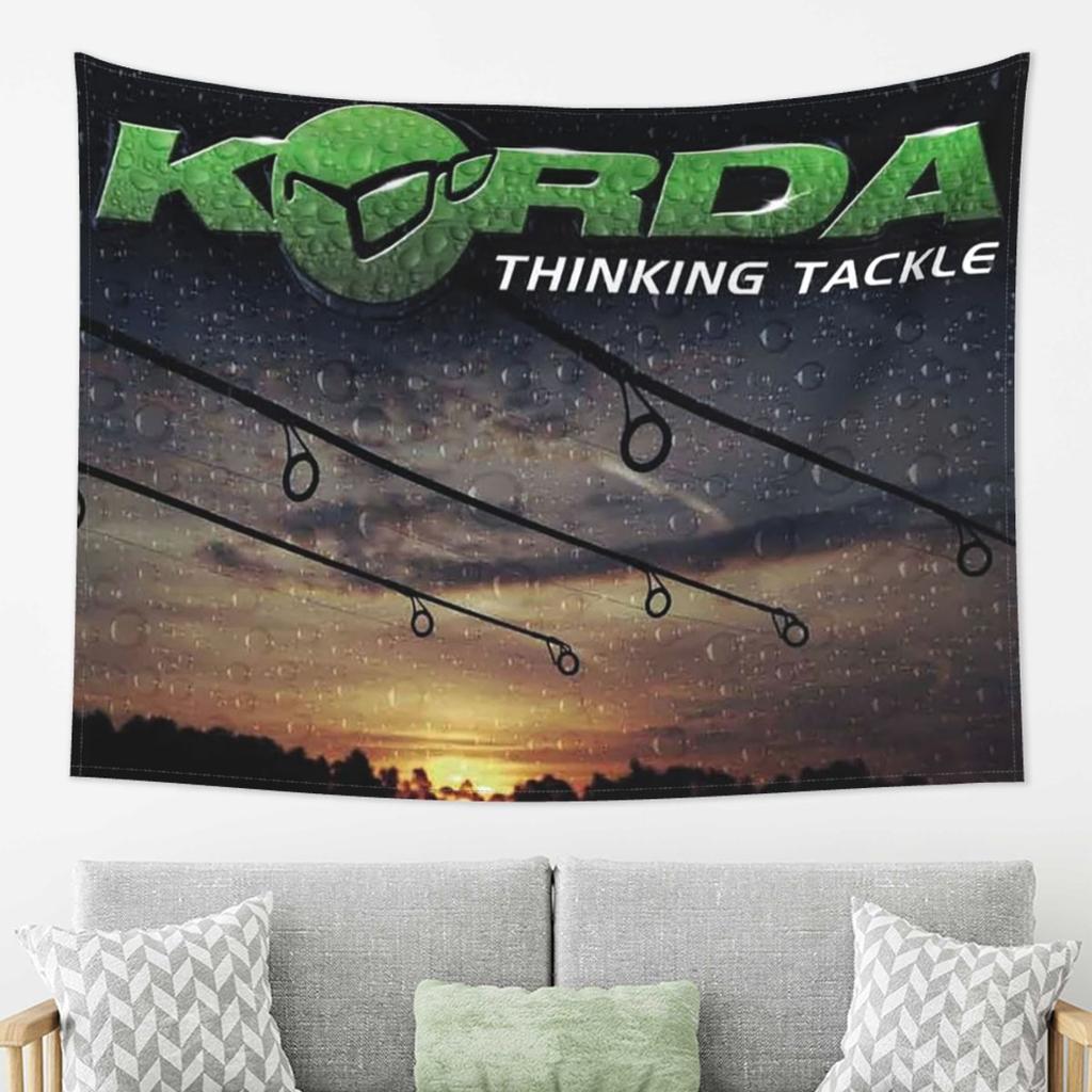 Гобелен с логотипом Korda Fishing Настенный гобелен Эстетичный домашний декор Гобелены для гостиной спальни