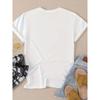 Piano Treble Clef Graphic Print T-Shirt, Short Sleeve Crew Neck Casual Top for Summer & Spring, Women'S Clothing