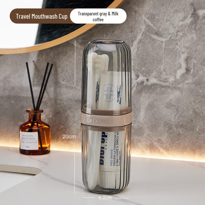 JONJOT Portable Travel Toothbrush Holder & Rinse Cup Standard