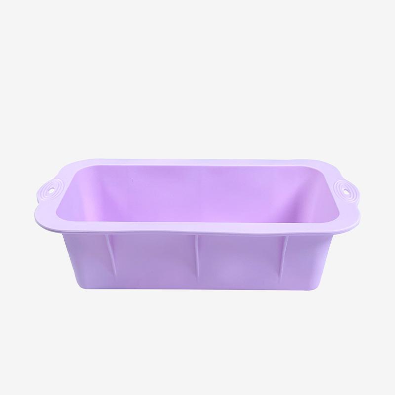 

Silicone cake mold Household rectangular toast bread baking pan mold Easy to take off Food grade kitchen baking fermentation basket фиолетовый