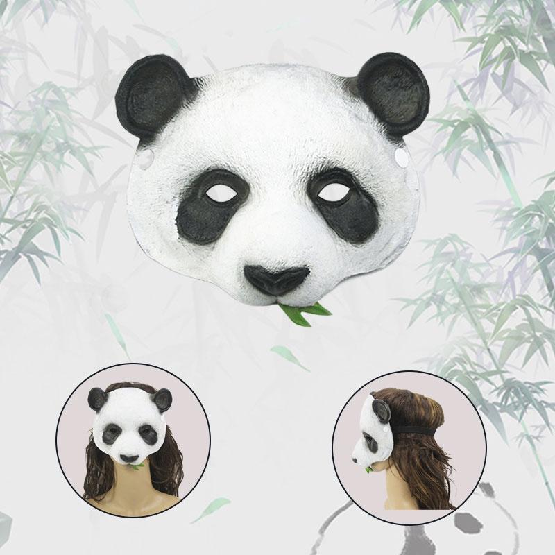 Pu Cute Panda Mask Halloween Easter Cosplay Makeup Party Festivals Props Events